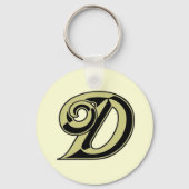 Monogram Letter D Sleutelhanger (Voorkant)