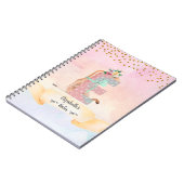Monogram Letter E Baby Giraffe Girl Daily Diary Notitieboek (Linkerzijde)