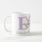 Monogram Letter E & Christelijke naam Koffiemok (Links)