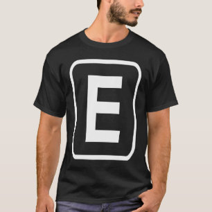 Monogram Letter E Initiaal Alfabet Monogram Vrouw T-shirt