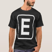 Monogram Letter E Initial Alphabet Monogrammed Wom T-shirt (Voorkant)