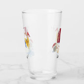 Monogram Letter E Kerstmis Snowman Angel Woodland Glas (Links)