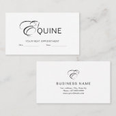 Monogram letter E Paard Afsprakenkaartje (Voorkant / Achterkant)