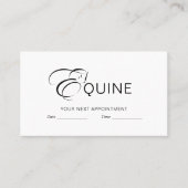 Monogram letter E Paard Afsprakenkaartje (Voorkant)