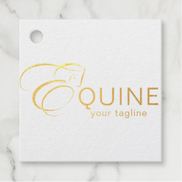 Monogram letter E Paard Bedankjes Labels