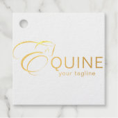 Monogram letter E Paard Bedankjes Labels (Voorkant)