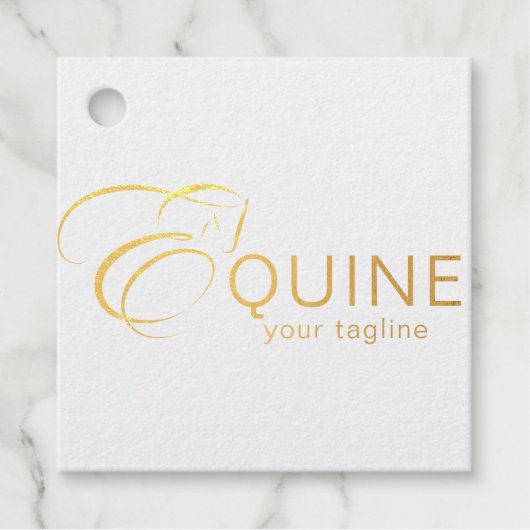 Monogram letter E Paard Bedankjes Labels (Voorkant)