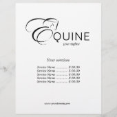Monogram letter E Paard Flyer (Voorkant)