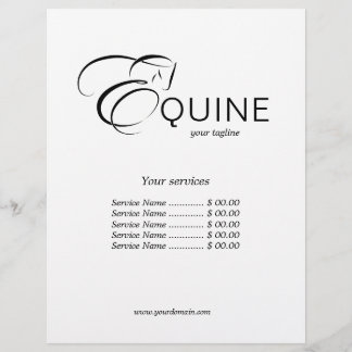 Monogram letter E Paard Flyer