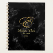 Monogram Letter E Paard in gouden glitter Planner (Voorkant)