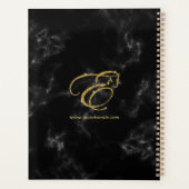 Monogram Letter E Paard in gouden glitter Planner (Achterkant)