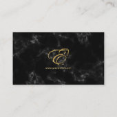 Monogram Letter E Paard in gouden glitter Visitekaartje (Achterkant)