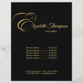 Monogram Letter E Paard in goudkleur Flyer (Achterkant)