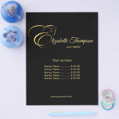 Monogram Letter E Paard in goudkleur Flyer (Enkel)