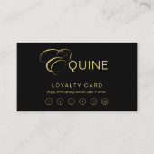 Monogram Letter E Paard in goudkleur Klantenkaartje (Voorkant)