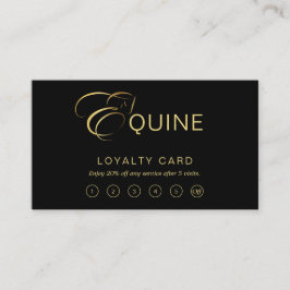 Monogram Letter E Paard in goudkleur Klantenkaartje