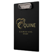 Monogram Letter E Paard in goudkleur Klembord (Links)