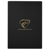 Monogram Letter E Paard in goudkleur Klembord (Achterkant)