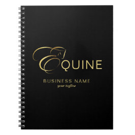 Monogram Letter E Paard in goudkleur Notitieboek