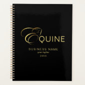 Monogram Letter E Paard in goudkleur Planner (Voorkant)