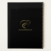 Monogram Letter E Paard in goudkleur Planner (Achterkant)