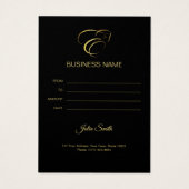 Monogram Letter E Paard in goudkleur Visitekaartje (Achterkant)