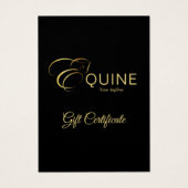 Monogram Letter E Paard in goudkleur Visitekaartje (Voorkant)