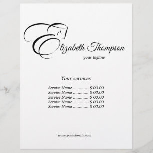 Monogram Letter E Paard in zwarte kleur Flyer