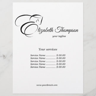 Monogram Letter E Paard in zwarte kleur Flyer