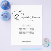 Monogram Letter E Paard in zwarte kleur Flyer (Enkel)