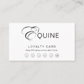 Monogram letter E Paard Klantenkaartje (Voorkant)