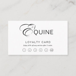Monogram letter E Paard Klantenkaartje