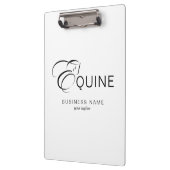 Monogram letter E Paard Klembord (Links)