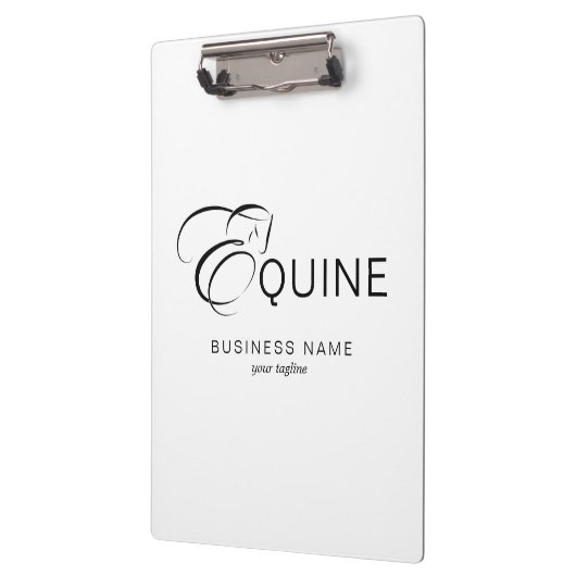 Monogram letter E Paard Klembord (Links)