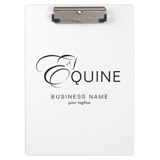 Monogram letter E Paard Klembord (Voorkant)