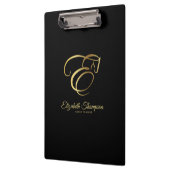 Monogram letter E Paard Klembord (Links)