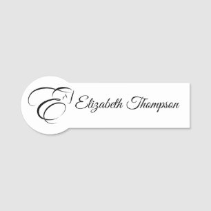 Monogram letter E Paard Naamplaatje