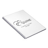 Monogram letter E Paard Notitieboek (Rechterzijde)