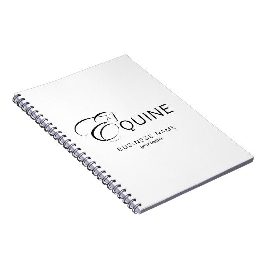 Monogram letter E Paard Notitieboek (Rechterzijde)