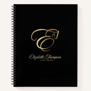 Monogram letter E Paard Notitieboek