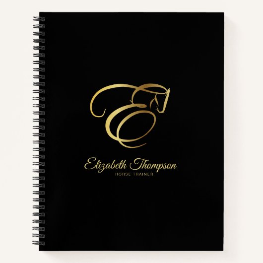 Monogram letter E Paard Notitieboek (Voorkant)