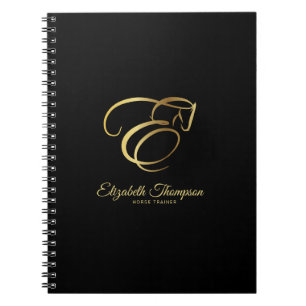 Monogram letter E Paard Notitieboek