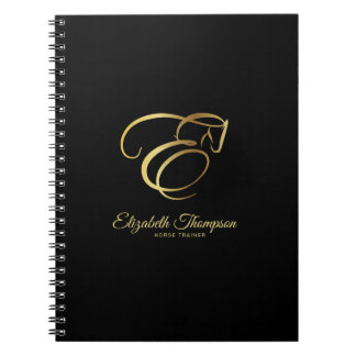 Monogram letter E Paard Notitieboek
