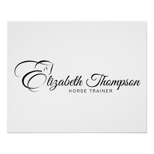 Monogram letter E Paard Perfect Poster (Voorkant)