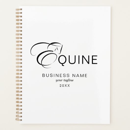 Monogram letter E Paard Planner (Voorkant)