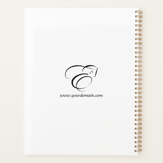 Monogram letter E Paard Planner (Achterkant)