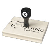 Monogram letter E Paard Rubberstempel (Stempel)