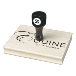 Monogram letter E Paard Rubberstempel