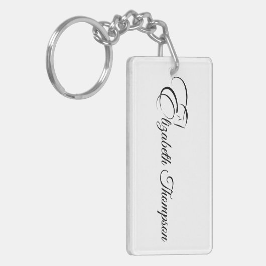 Monogram letter E Paard Sleutelhanger (Voorkant Links)