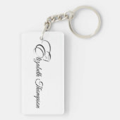 Monogram letter E Paard Sleutelhanger (achterkant)